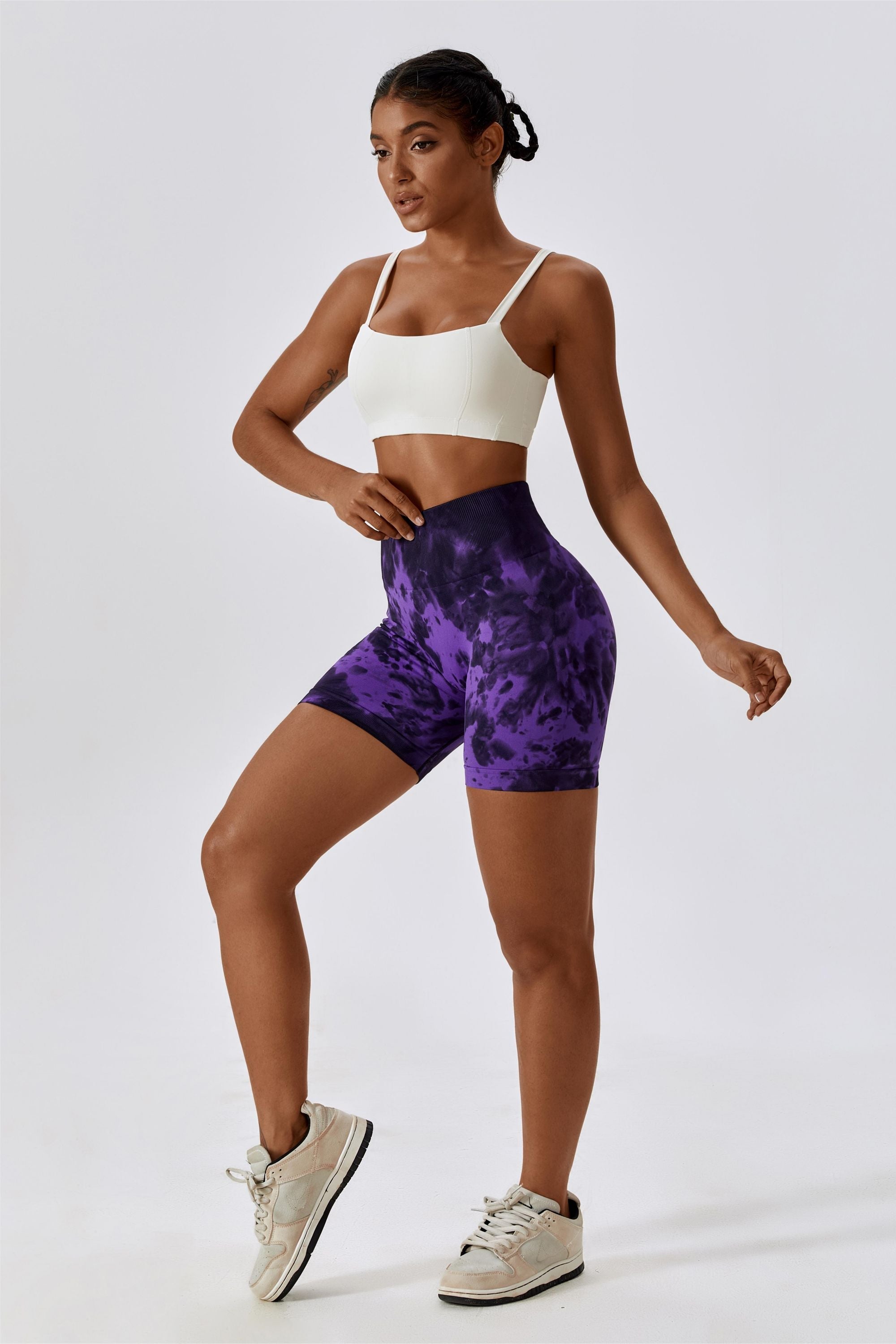 Tie Dye Scrunch Bum Shorts by bornfocus