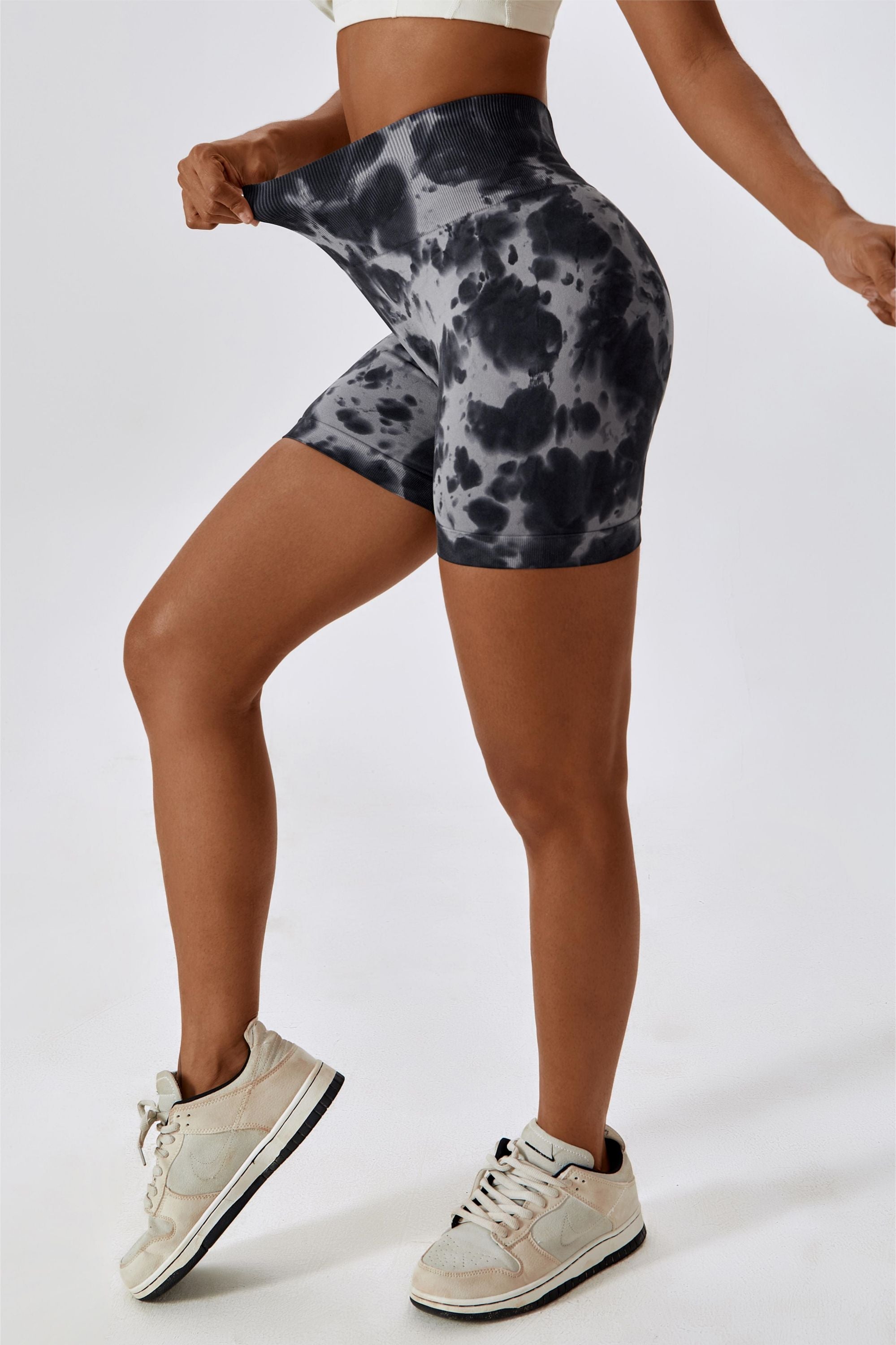 Tie Dye Scrunch Bum Shorts by bornfocus