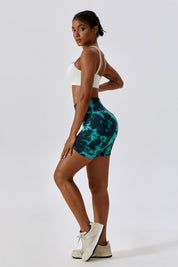 Tie Dye Scrunch Bum Shorts by bornfocus