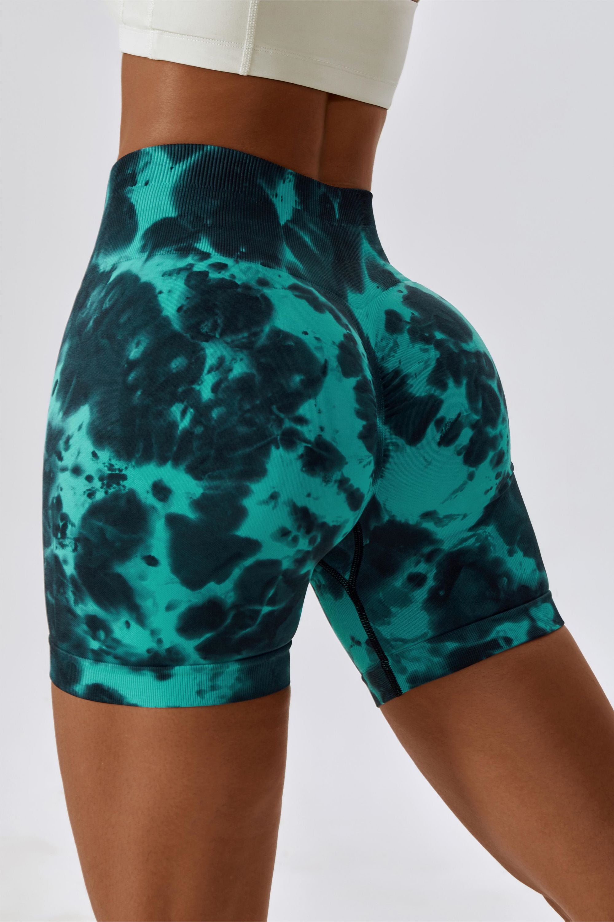 Tie Dye Scrunch Bum Shorts by bornfocus