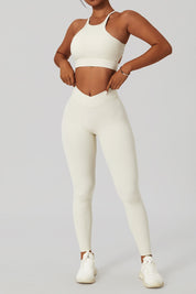 V Cross Waistband Butt-Sculpting Legging by bornfocus