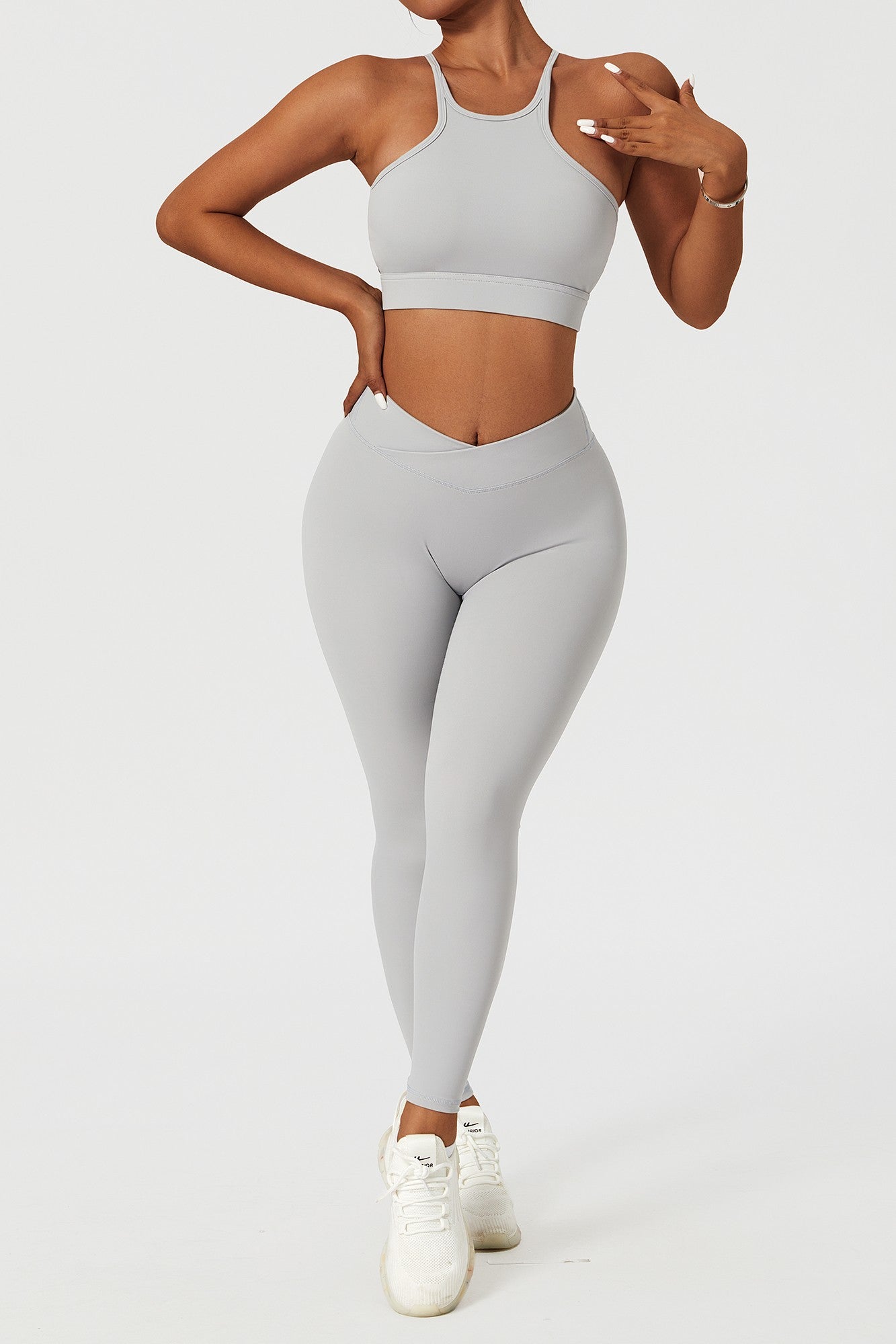 V Cross Waistband Butt-Sculpting Legging by bornfocus