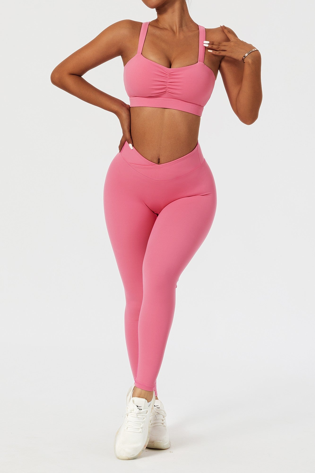 V Cross Waistband Butt-Sculpting Legging by bornfocus