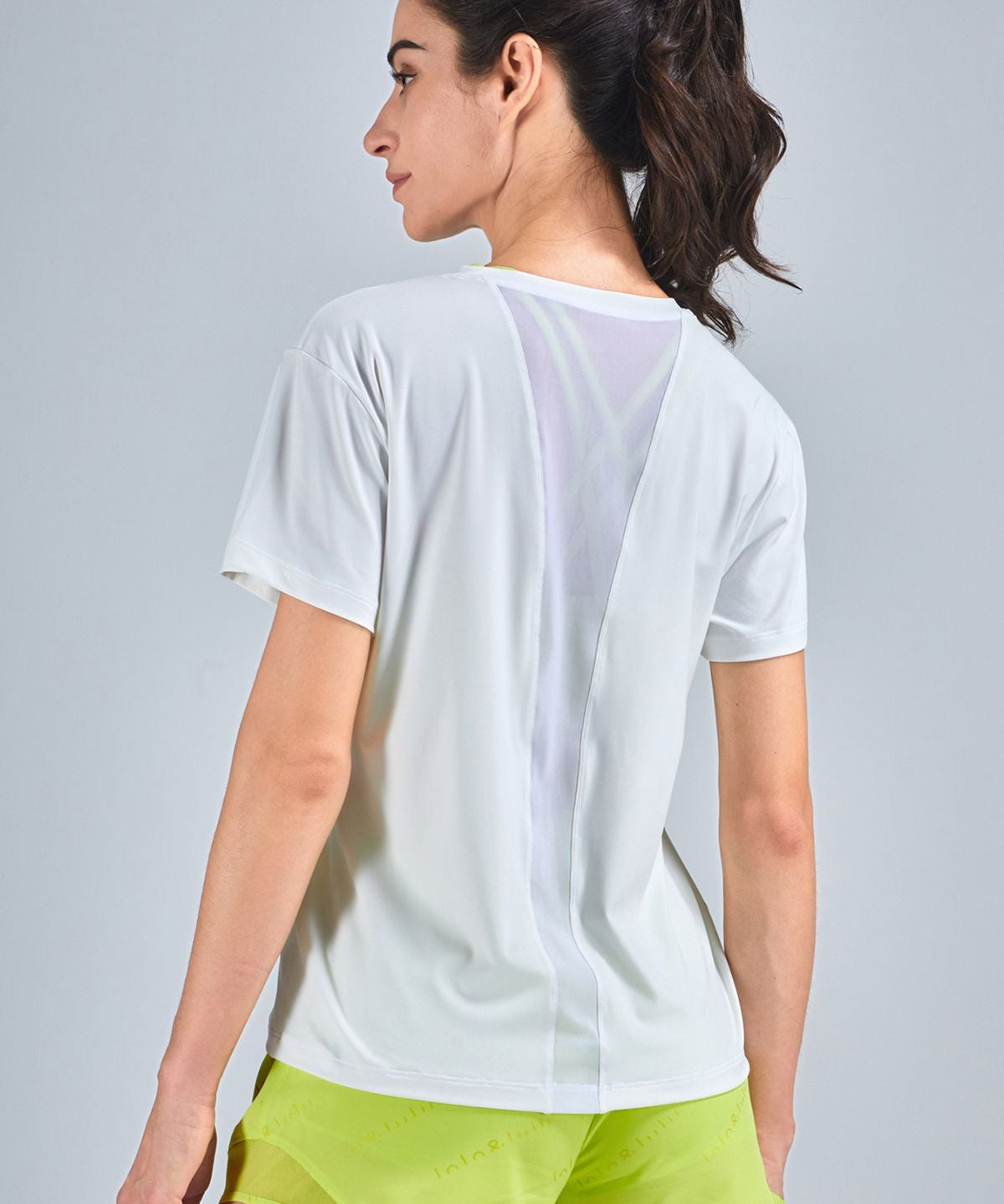 Open Back Crew Neck T-Shirts by bornfocus