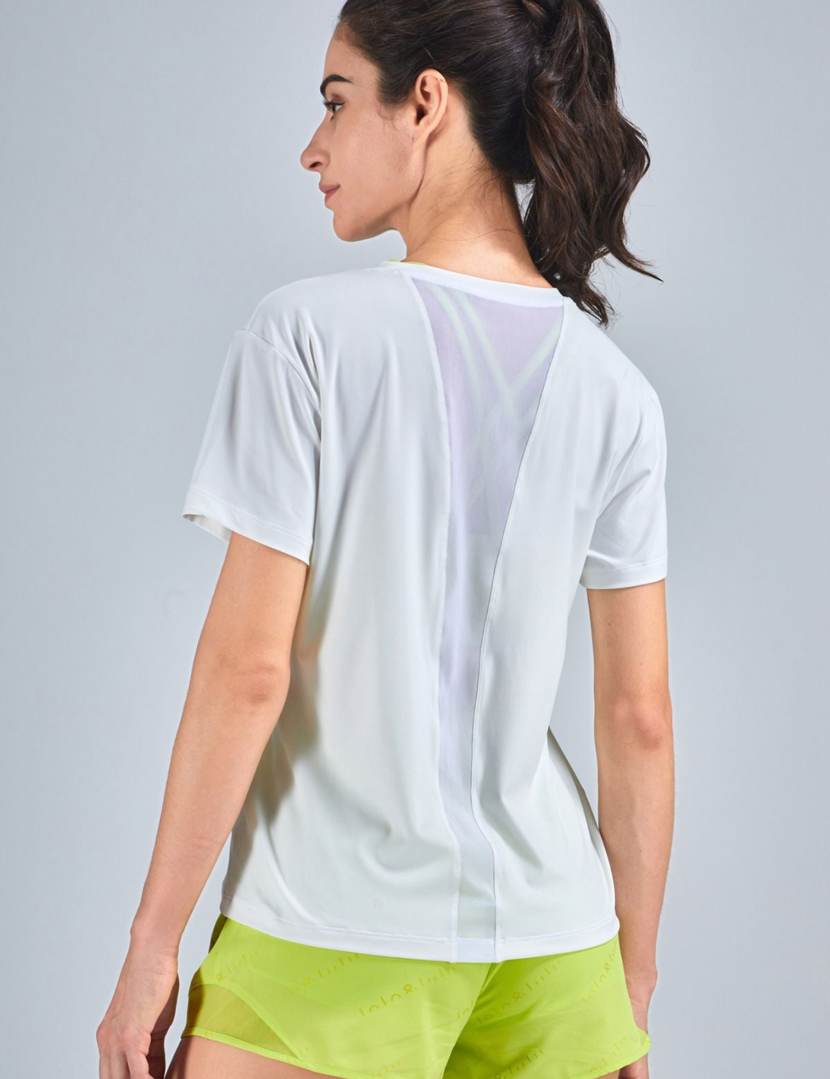 Open Back Crew Neck T-Shirts by bornfocus