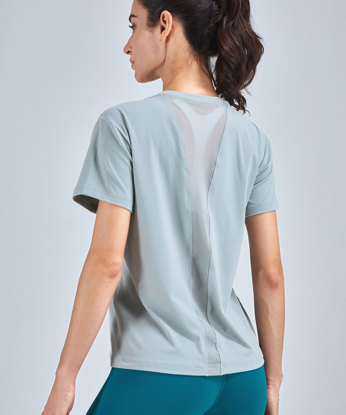 Open Back Crew Neck T-Shirts by bornfocus