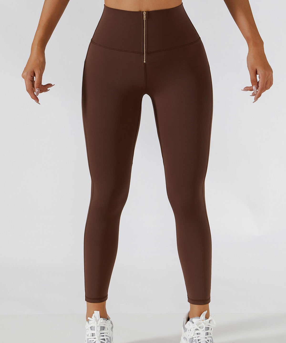 Zip Front Booty Contour Leggings by bornfocus