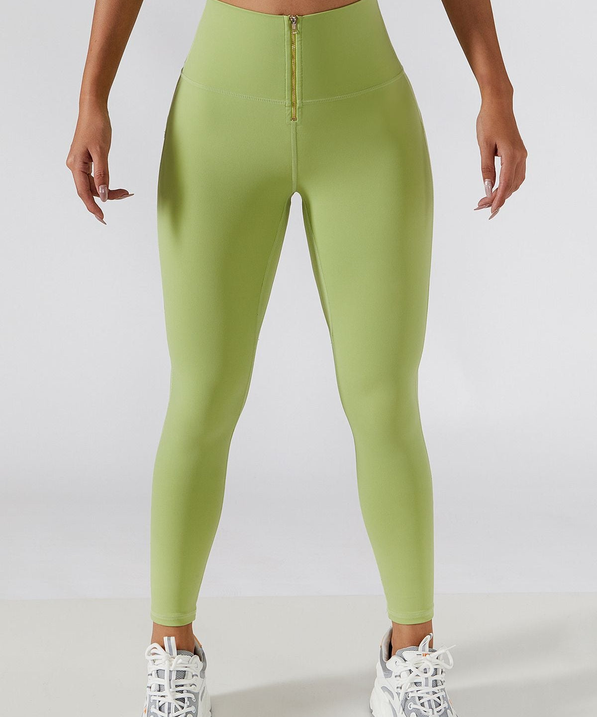 Zip Front Booty Contour Leggings by bornfocus