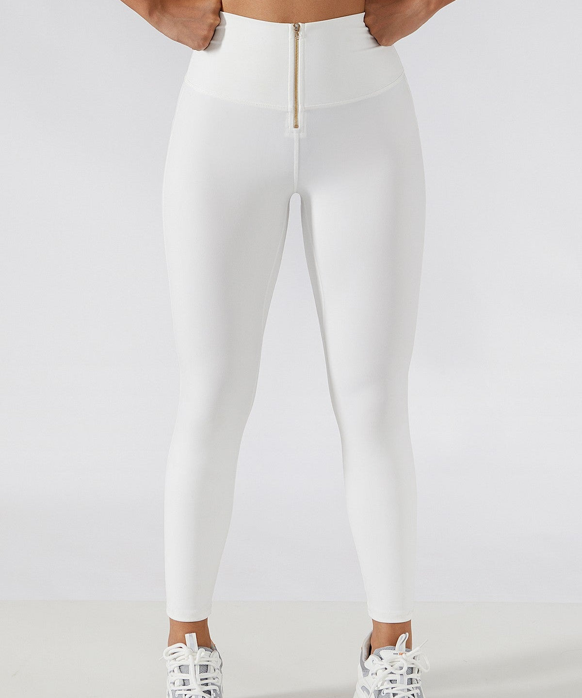 Zip Front Booty Contour Leggings by bornfocus