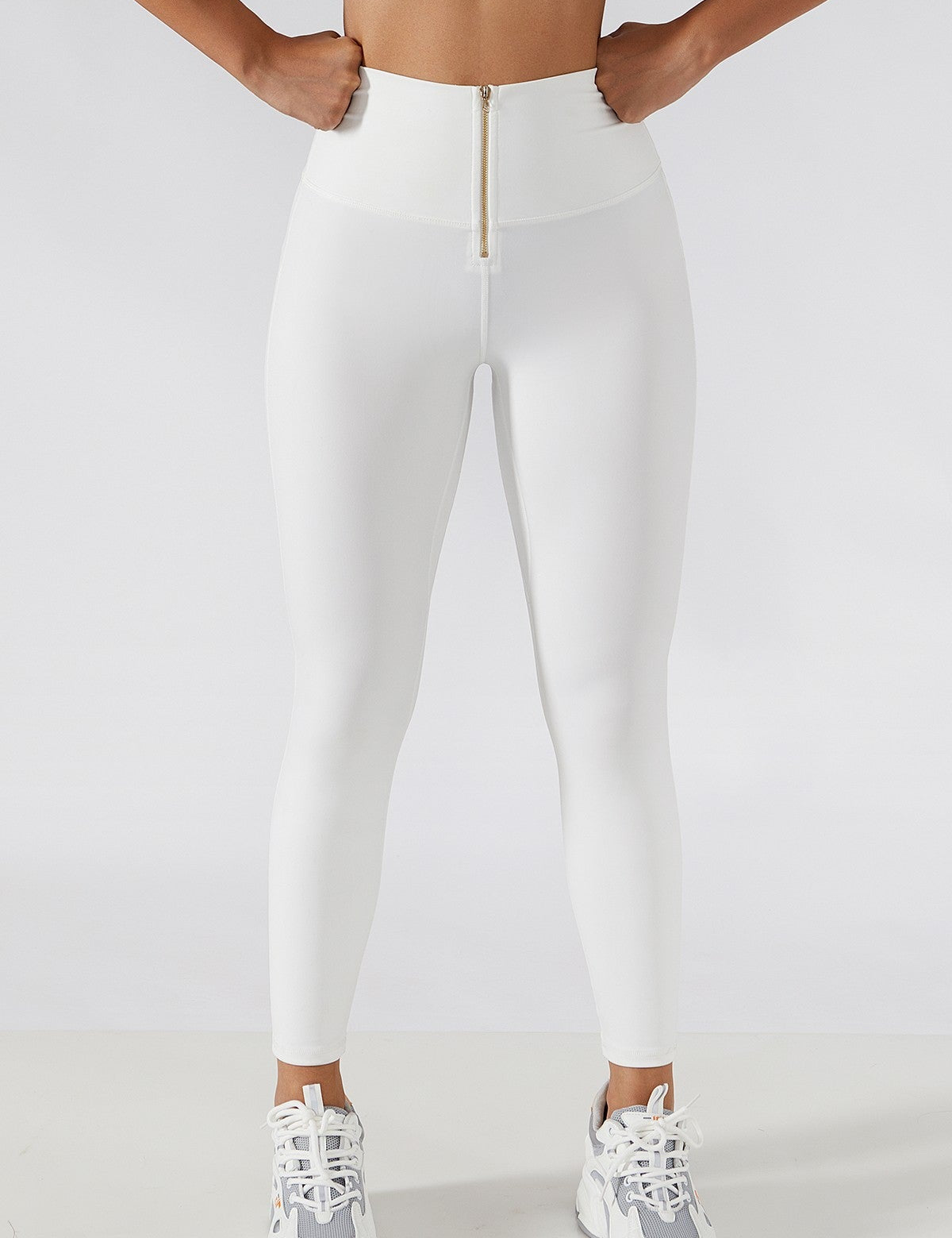 Zip Front Booty Contour Leggings by bornfocus