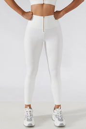 Zip Front Booty Contour Leggings by bornfocus