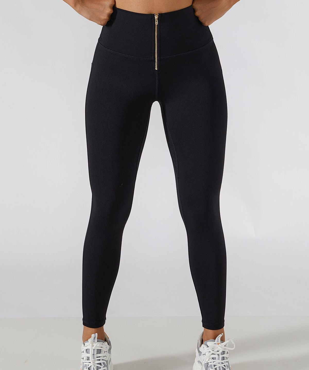 Zip Front Booty Contour Leggings by bornfocus