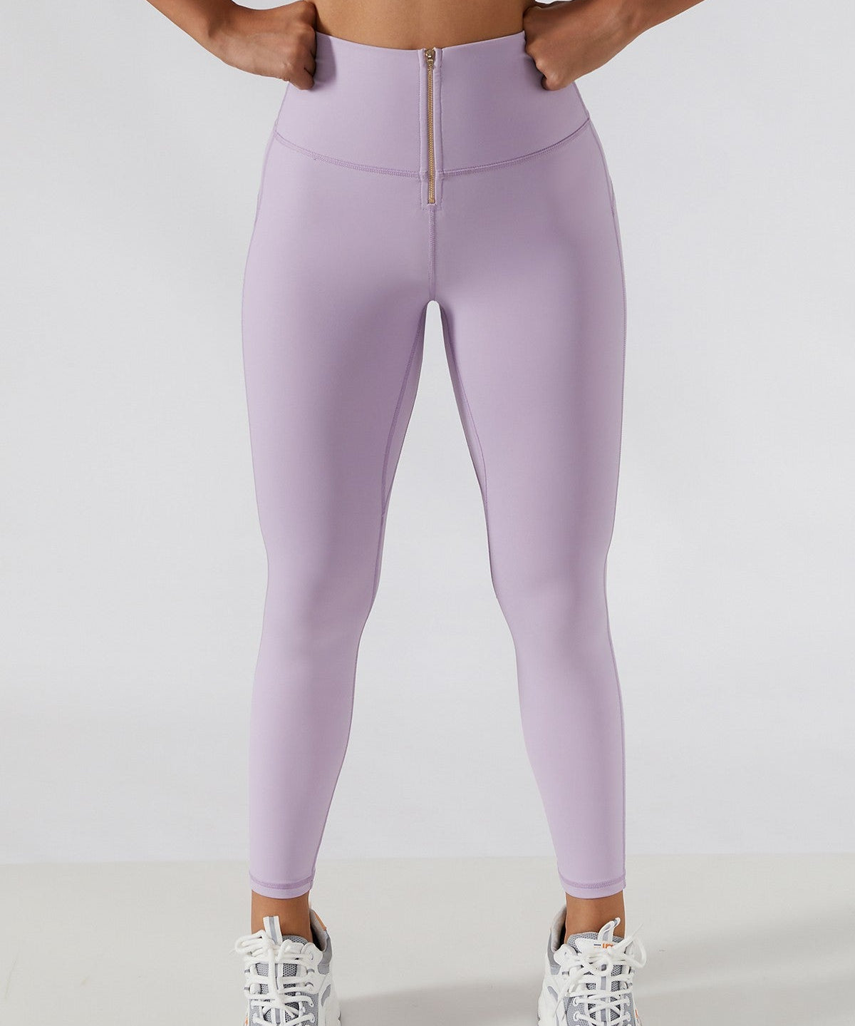 Zip Front Booty Contour Leggings by bornfocus