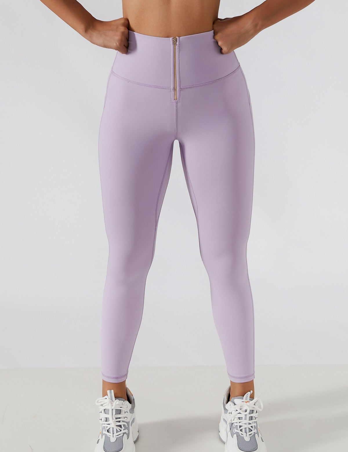 Zip Front Booty Contour Leggings by bornfocus