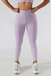 Zip Front Booty Contour Leggings by bornfocus