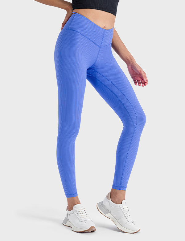 Vertical Ribbed 2.0 Yoga Leggings by bornfocus