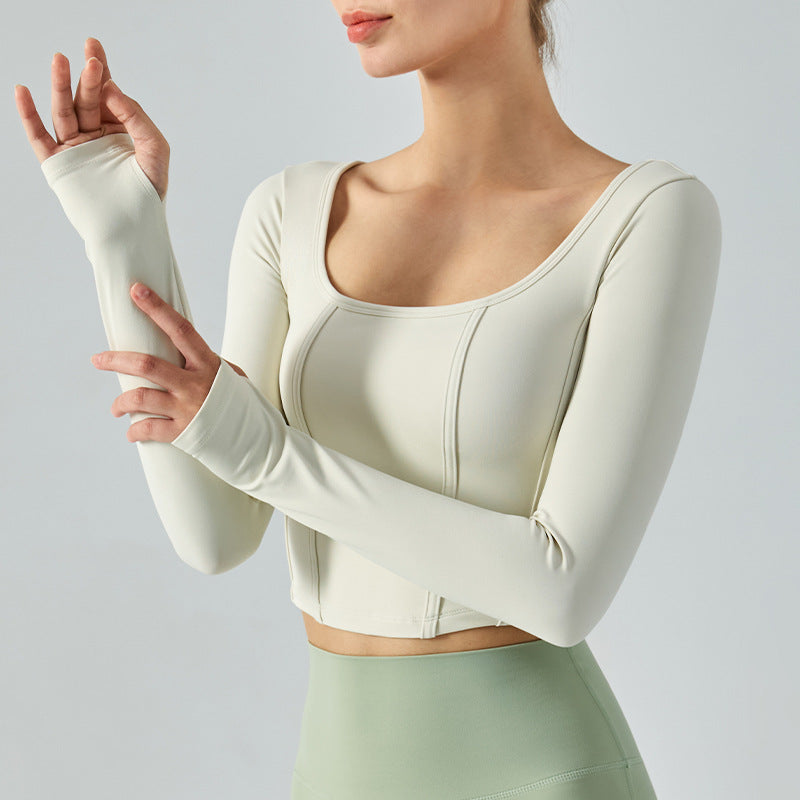 Alaya Breathable Training Top With Built-in Bra Padding by bornfocus