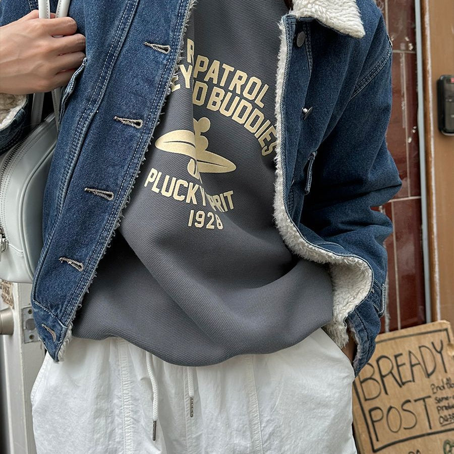 Cropped dad sherpa trucker jacket by bornfocus